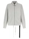 Drkshdw Cotton Canvas Shell Jacket In Gray
