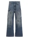 Drkshdw Pantaloni In Denim Double Cargo Jeans Indigo In Blue