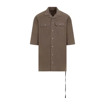 Drkshdw Men's Grey Cotton Shirt For Ss24 In Brown