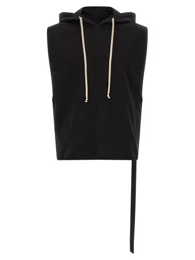 Drkshdw Hooded Tunic Organic Cotton Sweatshirt In Black