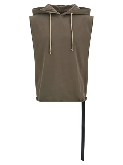 Drkshdw Hooded Tunic Top In Green