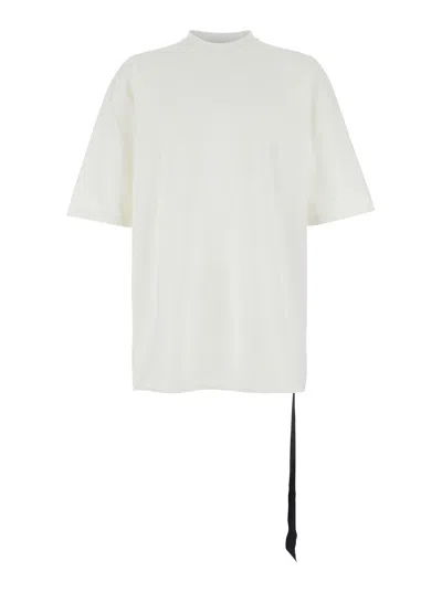 DRKSHDW DRKSHDW MEN 'JUMBO' WHITE CREWNECK T-SHIRT WITH OVERSIZED BAND IN COTTON MAN