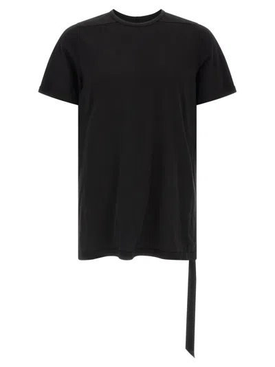 Drkshdw Black Asymmetrical Lace Detail Cotton T-shirt