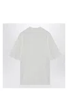Drkshdw Jumbo White Crewneck T-shirt With Oversized Band In Cotton Man In White