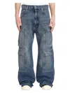Drkshdw Pantaloni In Denim Double Cargo Jeans Indigo