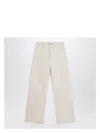 Drkshdw Pants Double Knee Ivory In Cotton In Beige