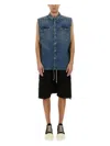 Drkshdw Camicia In Denim Senza Maniche Tommy Jumbo In Blue