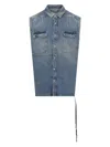 Drkshdw Camicia In Denim Senza Maniche Tommy Jumbo In Blue