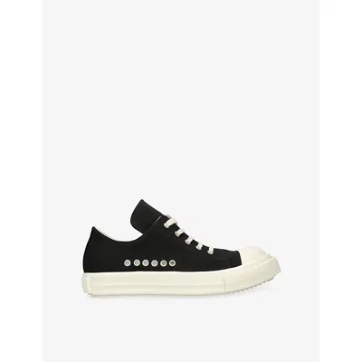 Drkshdw Mens Black Eyelet Canvas Trainers Eur 41 / 7 Uk