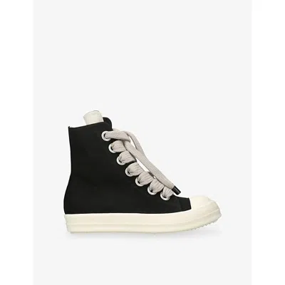 Drkshdw Mens Black Jumbo Lace Canvas Trainers Eur 42 / 8 Uk