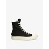 Drkshdw Mens  Contrast-toe Denim High-top Trainers In Blk/white