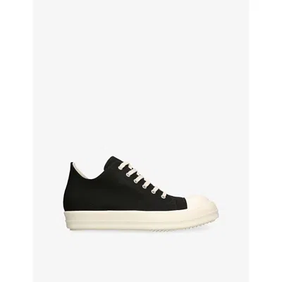 Drkshdw Mens Blk/white Denim Low Canvas Trainers In Multi