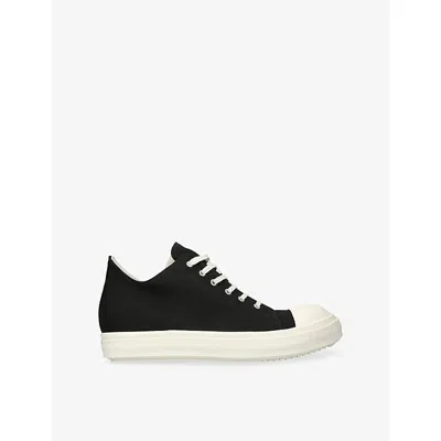 Drkshdw Mens Low Denim Trainers Blk/white Eur 44 / 10 Uk