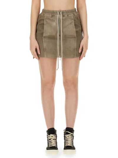 Drkshdw Mini Lido Skirt In Brown