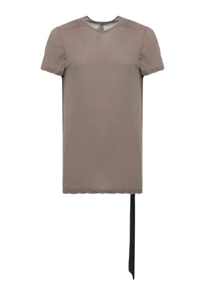 Drkshdw Mud Grey Cotton Lace Trim T-shirt In Brown