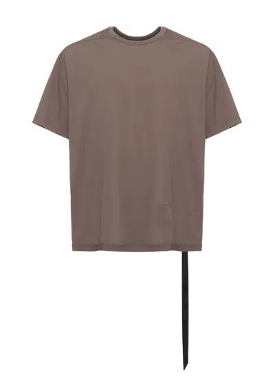 Drkshdw Mud Grey Lace Detail Cotton T-shirt