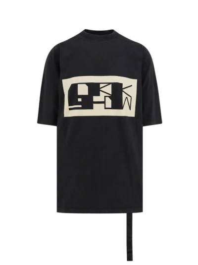 Drkshdw Organic Cotton T-shirt With Frontal Logo Print In Black