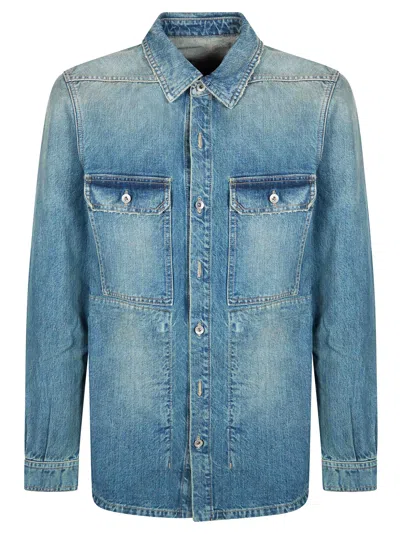 Drkshdw Outershirt Vintage Wash Classic Button Denim Jacket In Blue