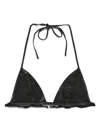Drkshdw Overdyed Denim Bra In Black