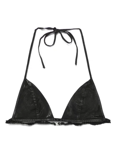 Drkshdw Overdyed Denim Bra In Black