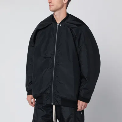 Drkshdw Oversized Black Nylon Bomber Jacket In Blue