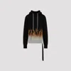 Drkshdw Cotton Hoodie Sun Flame In Black Terra