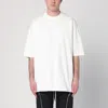 Drkshdw Jumbo White Crewneck T-shirt With Oversized Band In Cotton Man In White