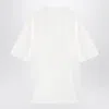Drkshdw Jumbo White Crewneck T-shirt With Oversized Band In Cotton Man In White