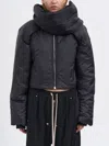 Drkshdw Padded Convertible Jacket Black In Black