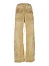 Drkshdw Pusher Pants With Crinkled Texture In Gold