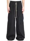 Drkshdw Black Nylon Double Cargo Jumbo Belas Trousers In Black