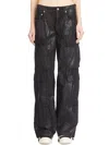 Drkshdw Pantaloni In Denim Double Cargo Jeans In Animal Print
