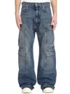 Drkshdw Pantaloni In Denim Double Cargo Jeans Indigo
