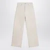 Drkshdw Pants Double Knee Ivory In Cotton