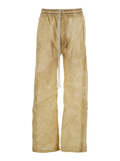 DRKSHDW DRKSHDW MEN 'PUSHER' BEIGE PANTS WITH ELASTIC DRAWSTRING WAIST IN COTTON MAN