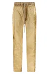 Drkshdw Pusher Pants With Crinkled Texture In Gold