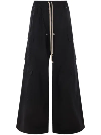 Drkshdw Relaxed Fit Black Shorts With Elasticated Drawstring And Cargo Pockets