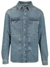Drkshdw Shirt Blue Washed Effect In Denim Men