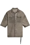 Drkshdw Gunmetal Grey Relaxed Fit Shirt With Button-fastening Pockets In Brown
