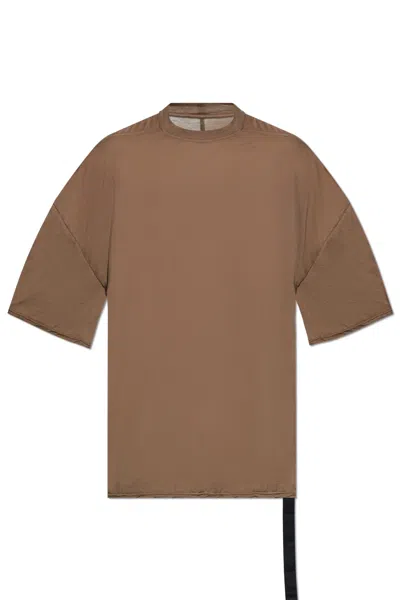 Drkshdw Rick Owens  T-shirt Tommy In Beige