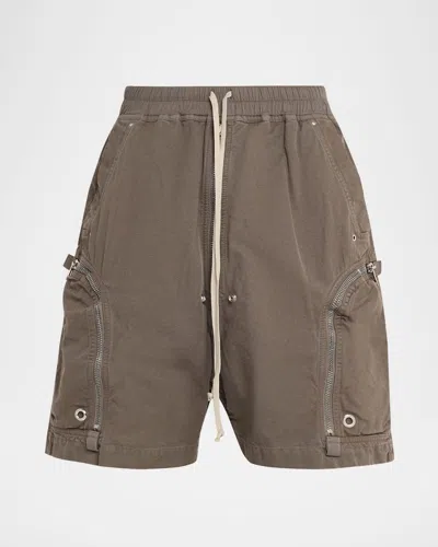 Drkshdw Rick Owens Men & Apos;s Heavy Cotton Cargo Shorts In Brown