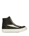 DRKSHDW RICK OWENS MEN'S colour BLOCKED WOVEN HIGH TOP trainers