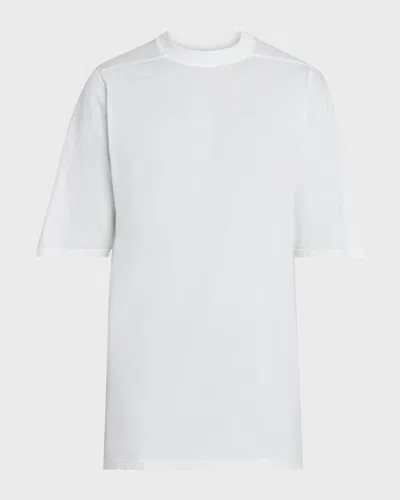 Drkshdw Rick Owens Men's Cotton Jumbo Crewneck T-shirt In White