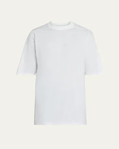 Drkshdw Rick Owens Men's Cotton Jumbo Crewneck T-shirt In White