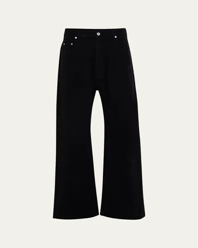Drkshdw Rick Owens Men's Cotton Moleskin Geth Jeans In Black