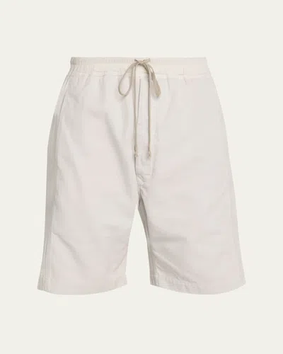 Drkshdw Rick Owens Men's Heavy Cotton Drawstring Shorts In White