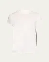 Drkshdw Rick Owens Men's Jersey Small Level T-shirt In Milk