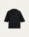 Drkshdw Rick Owens Men's Magnum Tommy Camp Shirt In Black