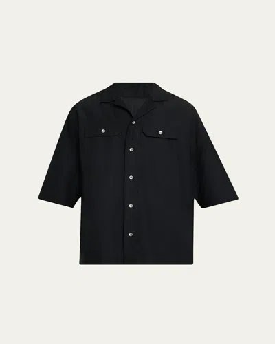 Drkshdw Rick Owens Men's Magnum Tommy Camp Shirt In Black