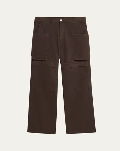 Drkshdw Rick Owens Men's Stefan Relaxed-fit Cotton Cargo Pants In Brown